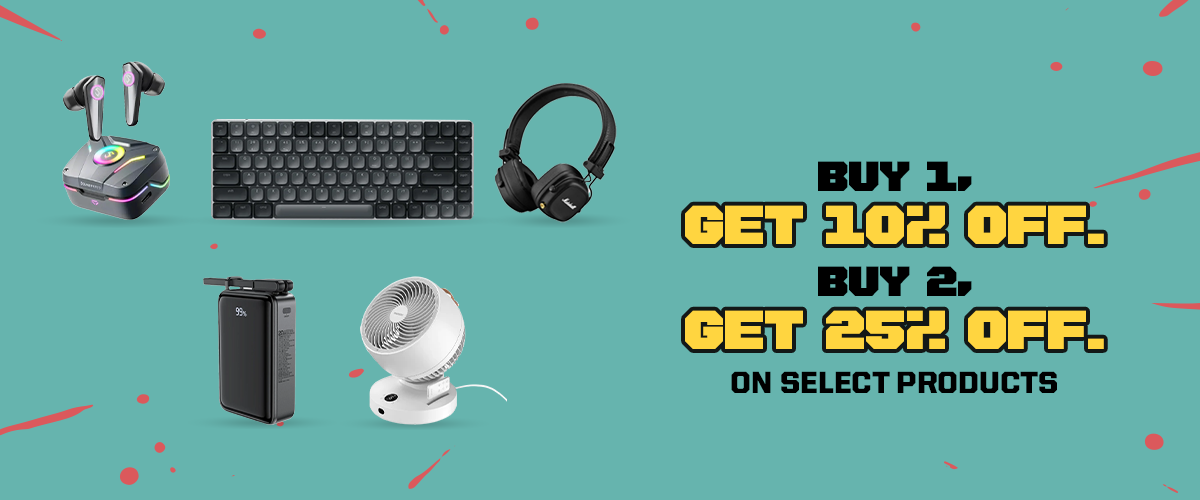 Buy 1, 10% Off. Buy 2, 25% Off