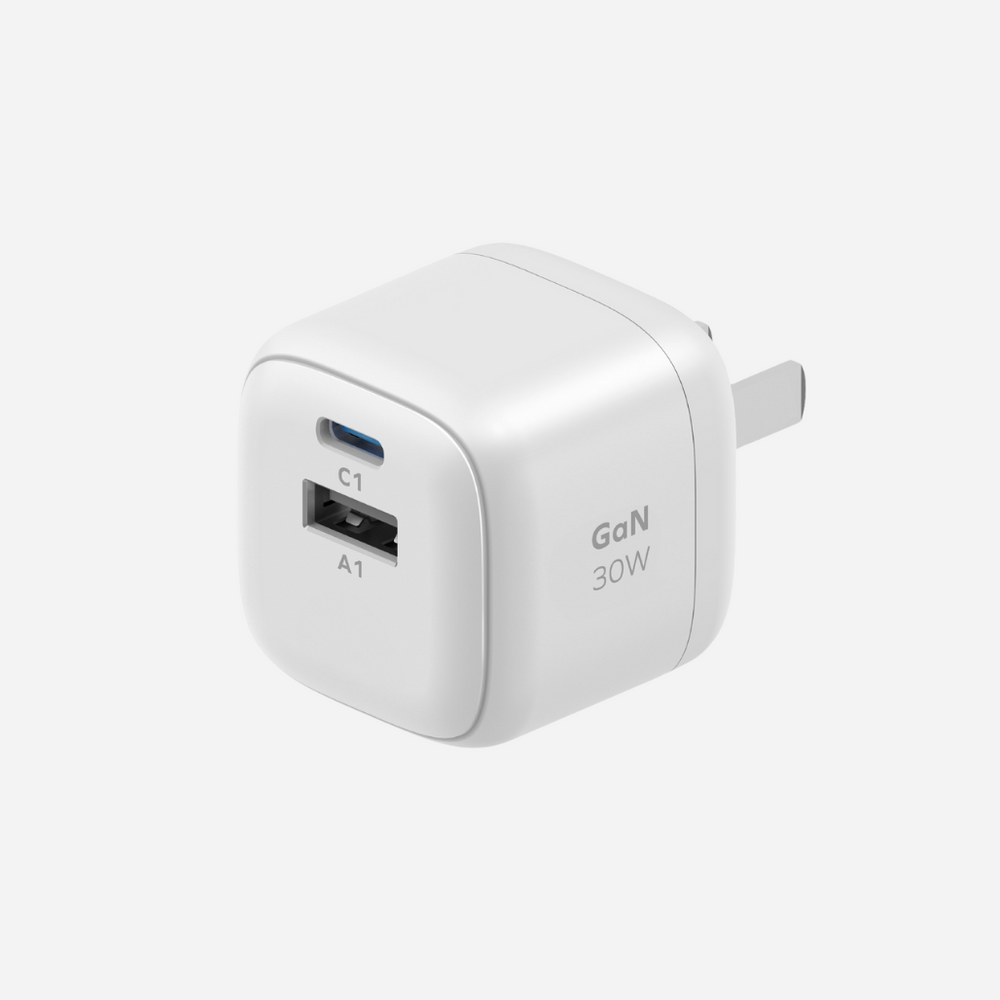 1-Charge 2-Port GaN Wall Charger 30W