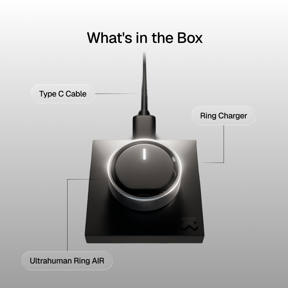 Ring AIR Size 12 Smart Ring– Fitness Tracker, Health & Sleep Monitor, Waterproof