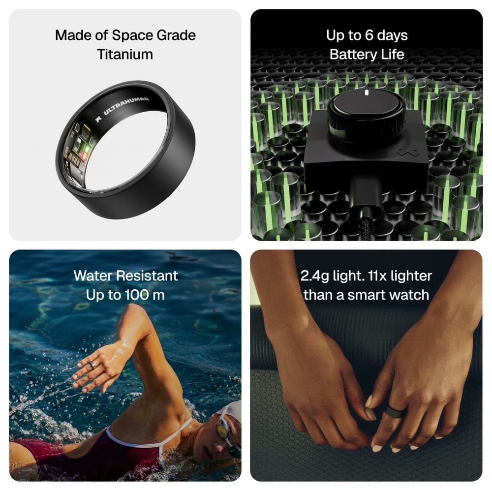 Ring AIR Size 12 Smart Ring– Fitness Tracker, Health & Sleep Monitor, Waterproof