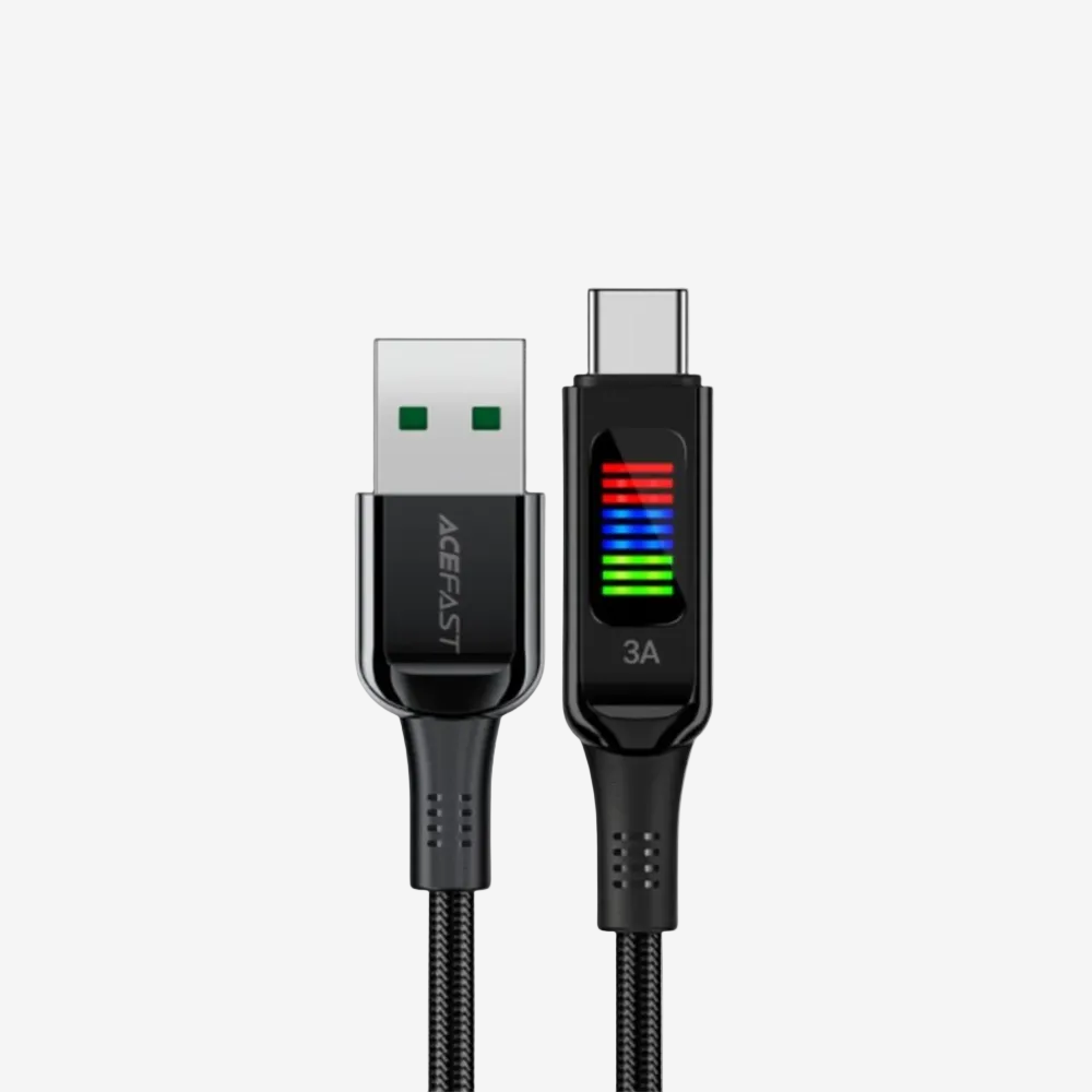 Acewire Pro C7-04 USB-A to USB-C Cable 60W 1.2M - Black