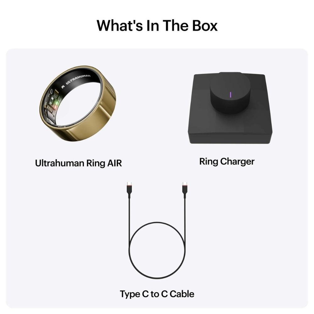 Ring AIR Size 7 Smart Ring– Fitness Tracker, Health & Sleep Monitor, Waterproof