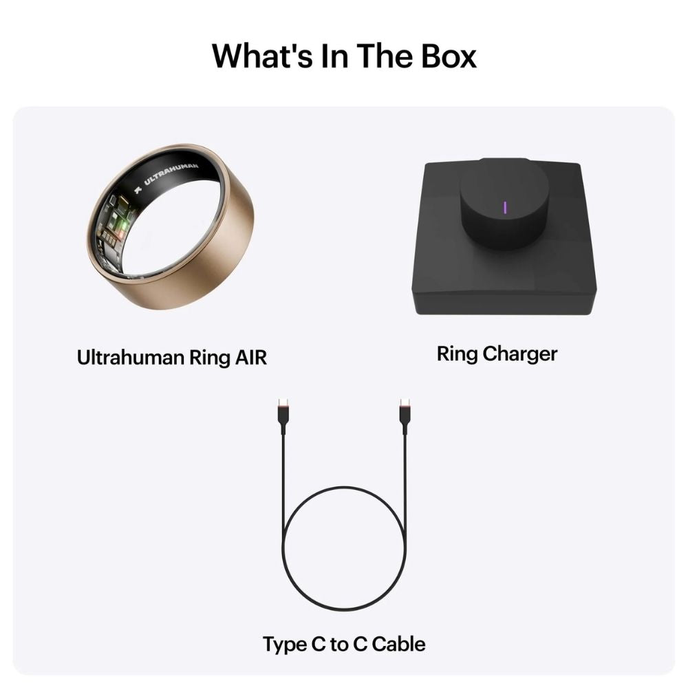 Ring AIR Size 10 Smart Ring– Fitness Tracker, Health & Sleep Monitor, Waterproof