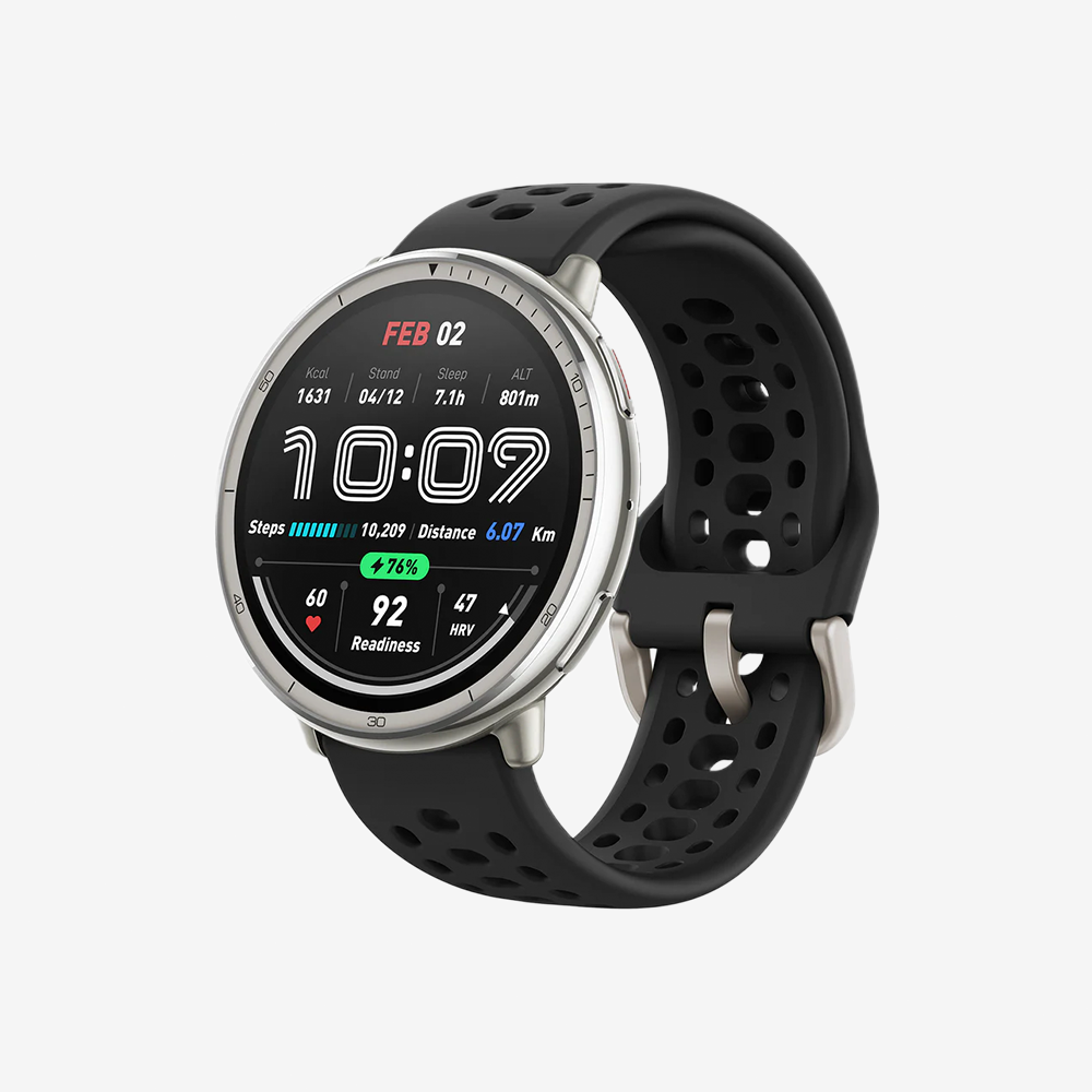 Active Sport Silicone Smartwatch Black