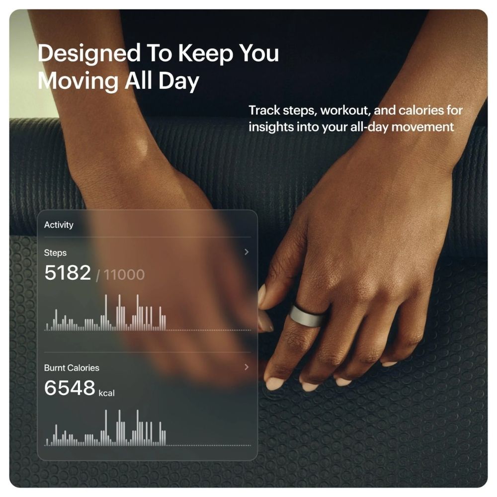 Ring AIR Size 9 Smart Ring– Fitness Tracker, Health & Sleep Monitor, Waterproof