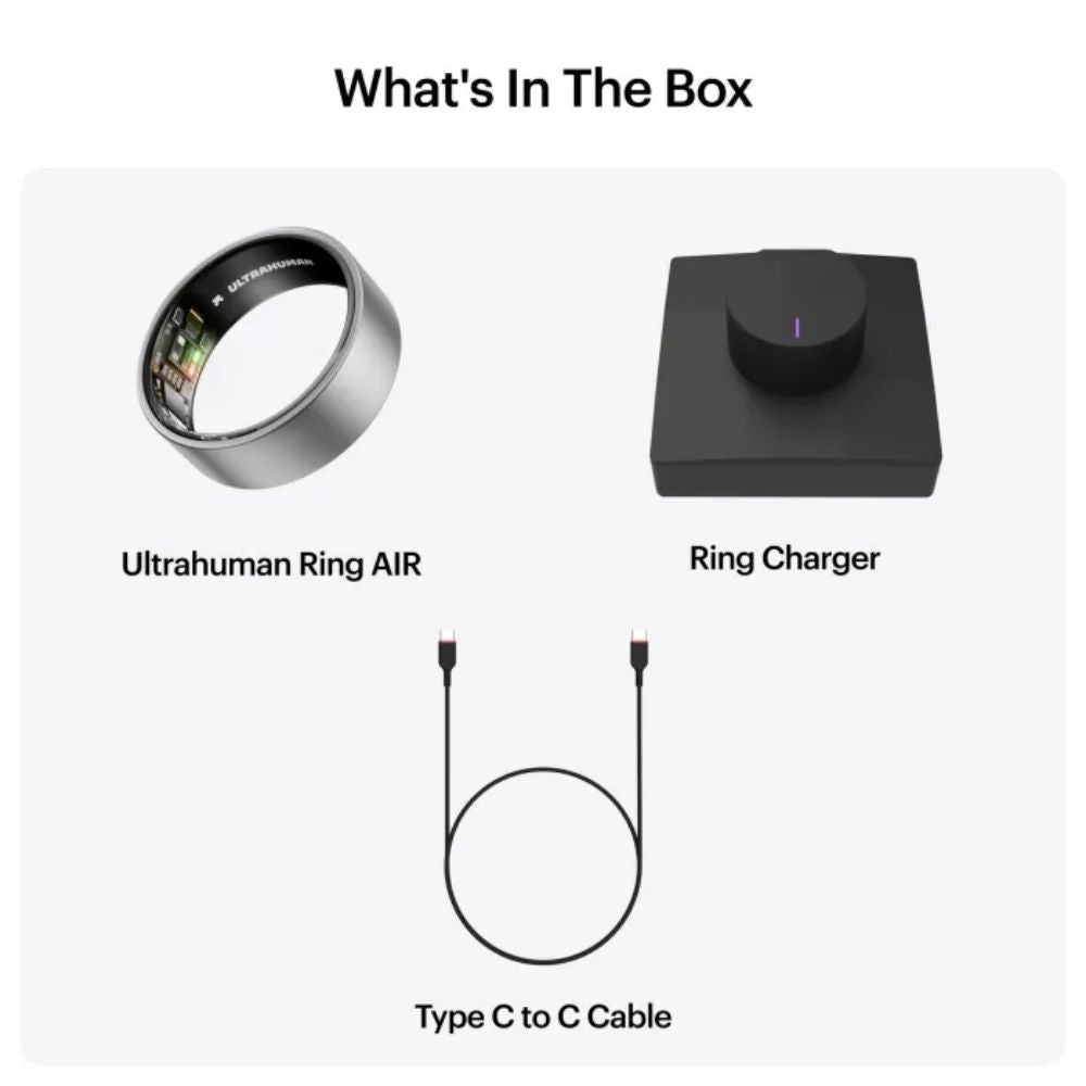 Ring AIR Size 9 Smart Ring– Fitness Tracker, Health & Sleep Monitor, Waterproof