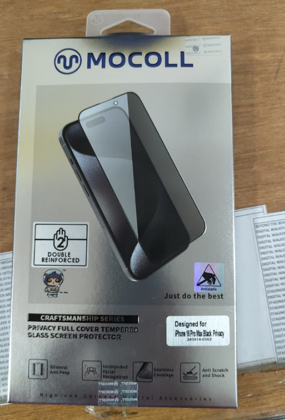 2.5D Full Cover 2nd Gen Privacy Screen Protector for iPhone 16 Series