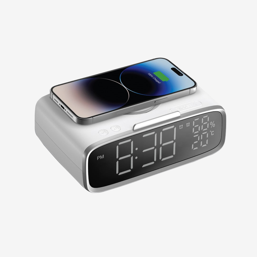 Q.Clock 5 Digital with Wireless Charging and BT Speaker