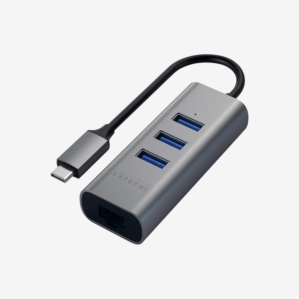 Type-C 2-in-1 3 Port USB 3.0 Hub & Ethernet
