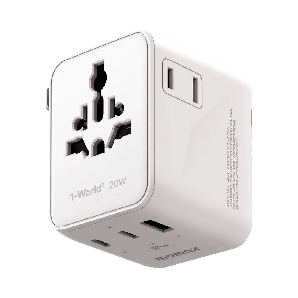 1-World2 3Port Travel Adapter 20W