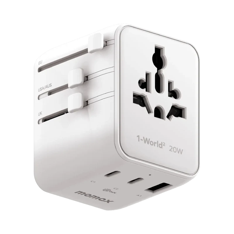 1-World2 3Port Travel Adapter 20W