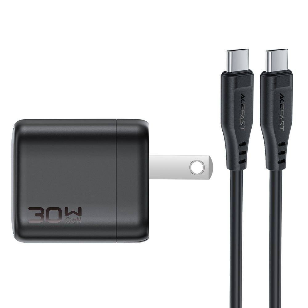 PWRup 146-P5 Wall Charger with Cable Mini Gan PD 30W