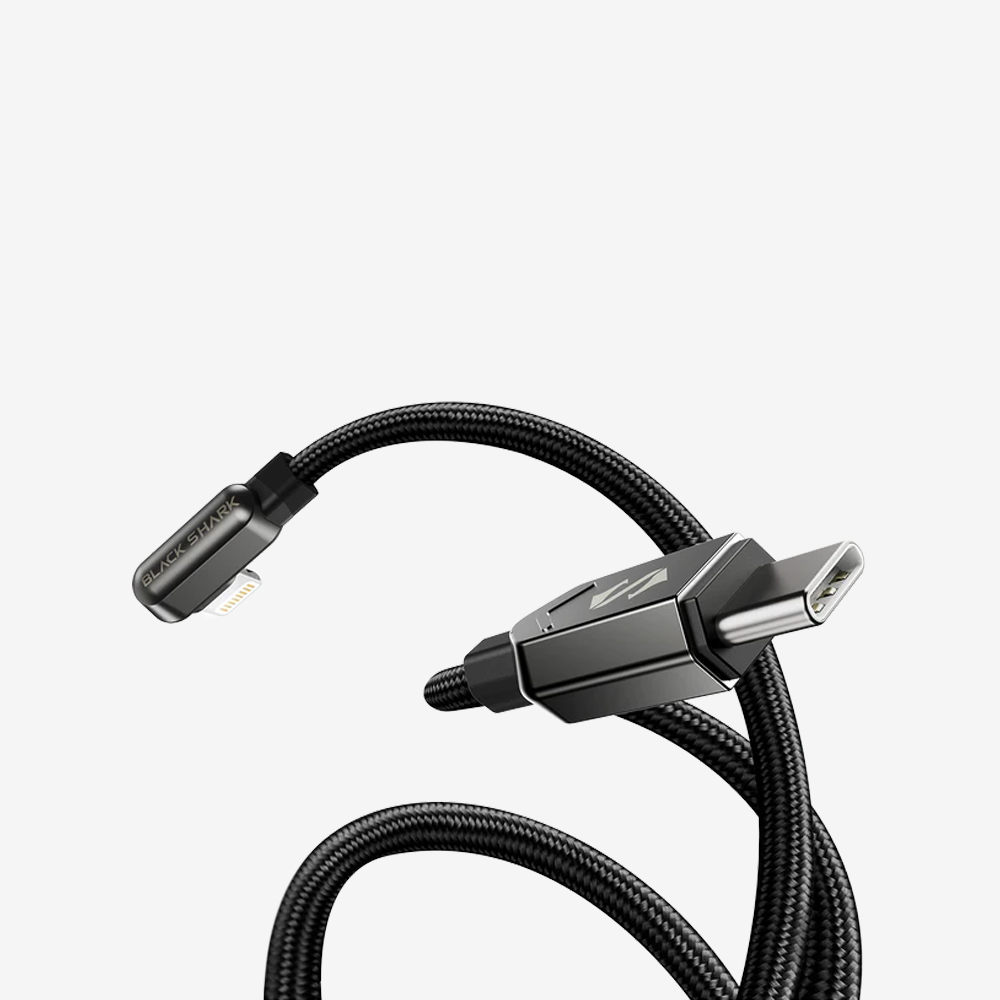 Right-angle Lightning to USB-C Cable