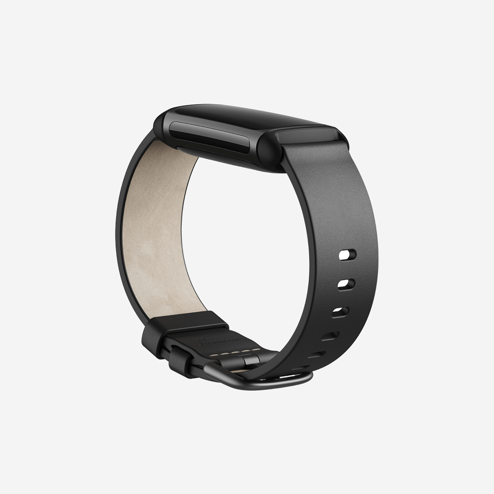 Leather Band for Fitbit Charge 5 - Black