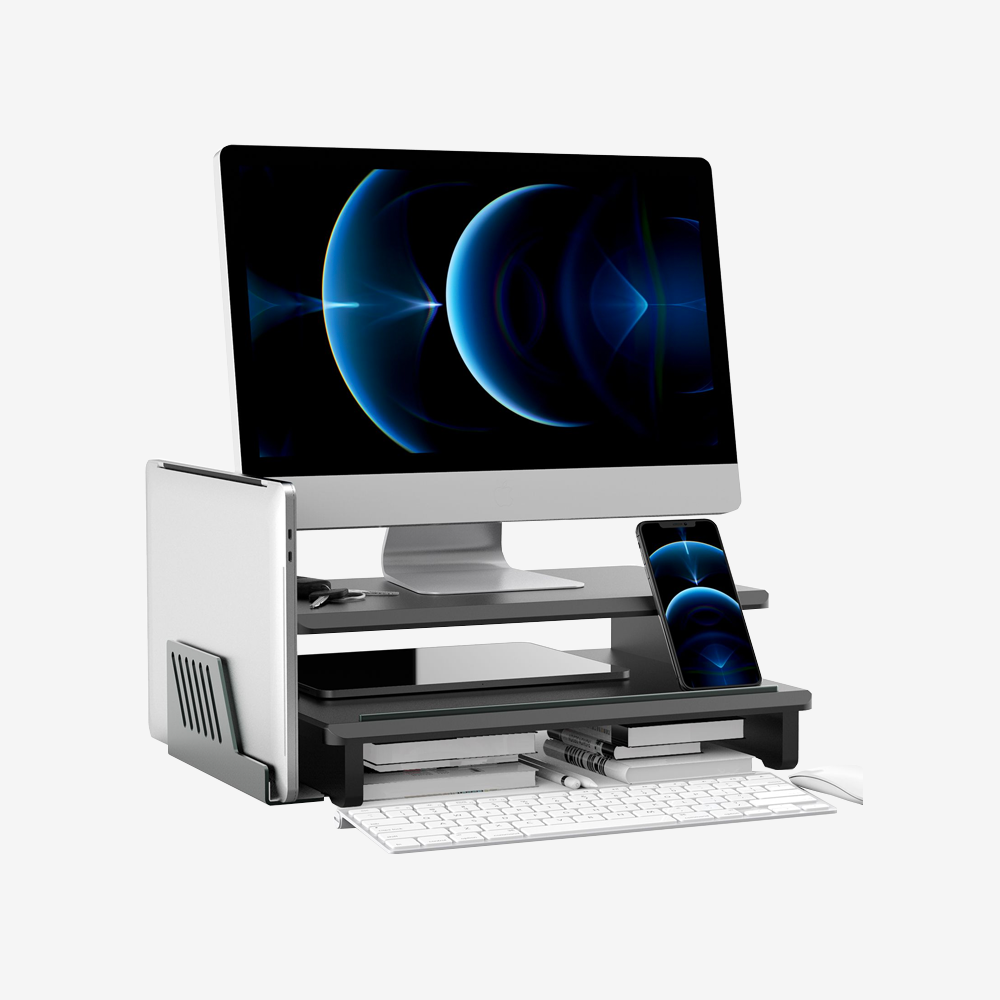 Twin Deck Monitor Stand