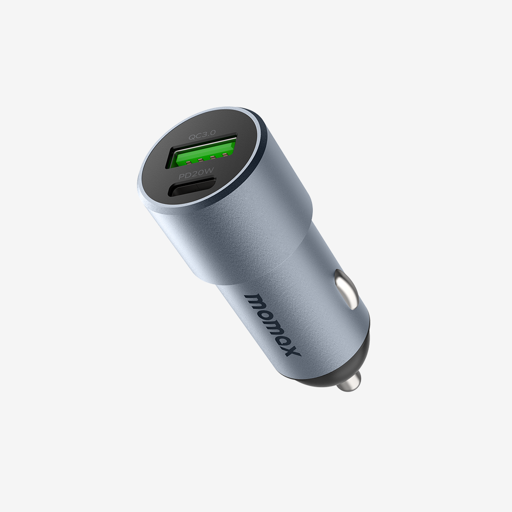 Dual Port Car Charger 38W - Space Grey