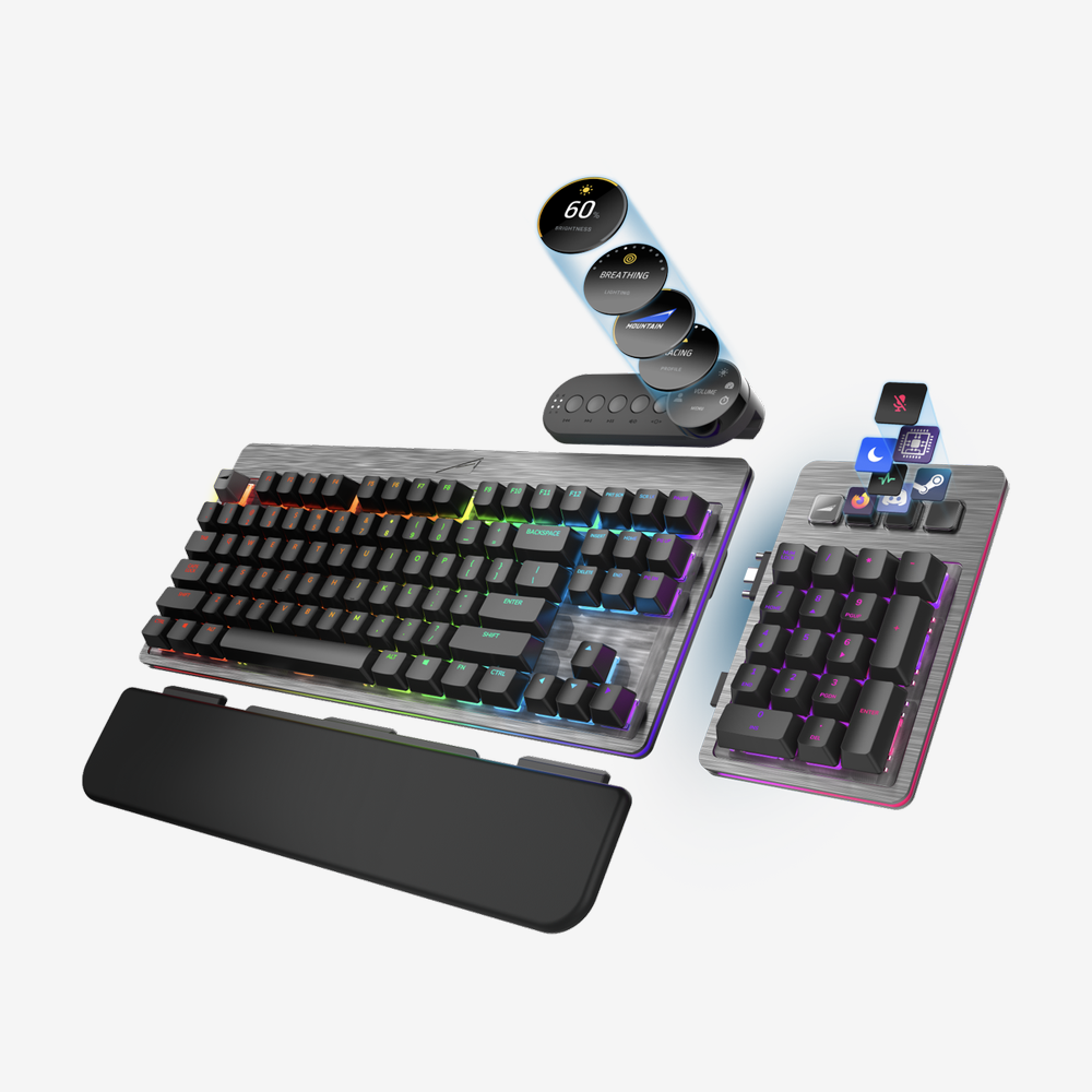 Everest Max Mechanical Gaming Keyboard - USB Passthrough - Cherry MX Hot-Swappable Switches - RGB Backlit