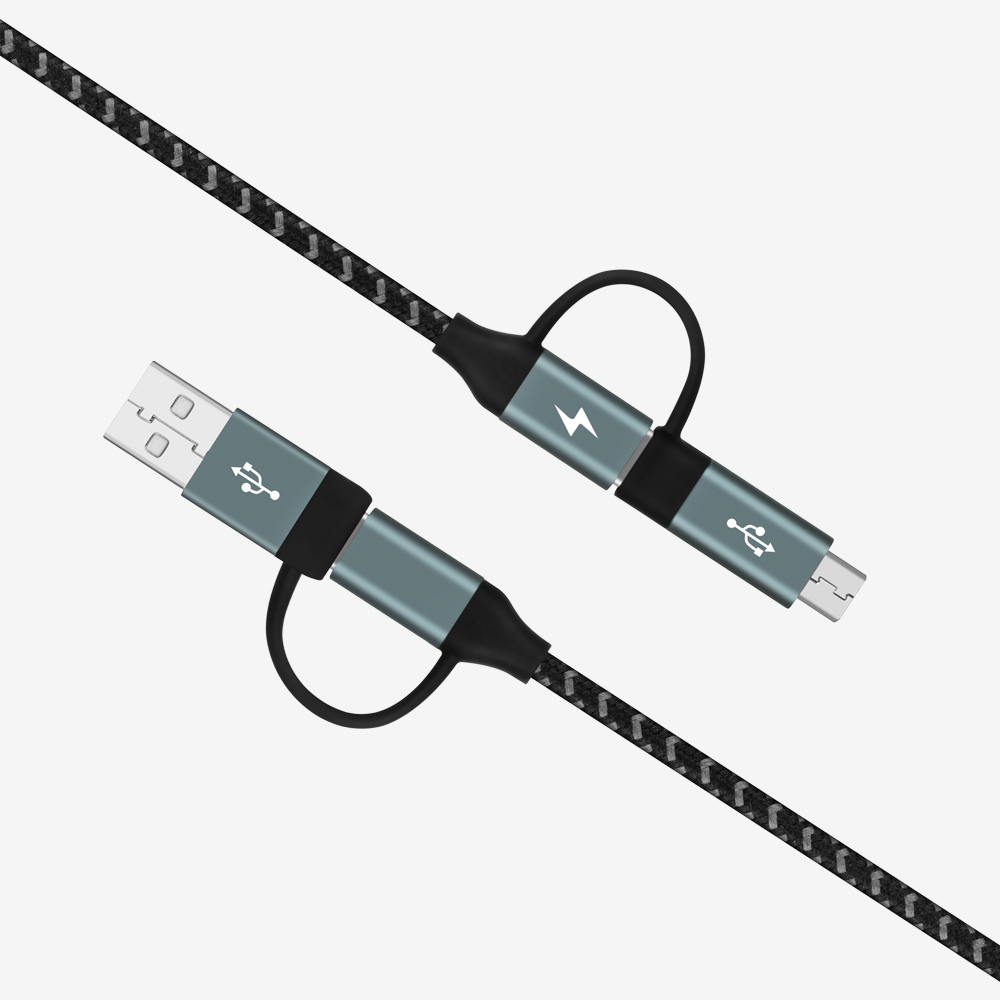 Onelink 4-in-1 Cable 1.2M (USB-A/Type C to Micro USB/Type C)